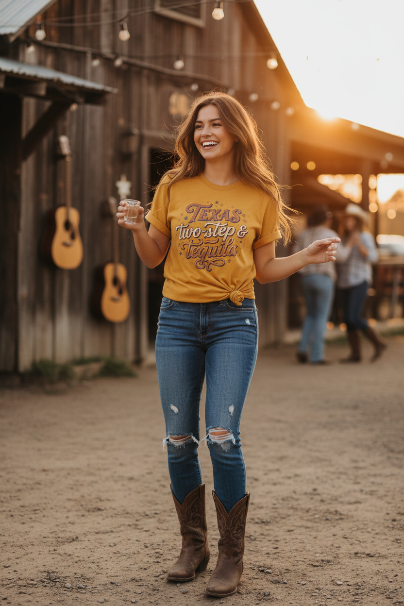 Texas Two-Step & Tequila Women's Lifestyle Shot